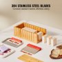 VEVOR Kit para hacer jabón, caja de corte de bambú y caja interior con molde de silicona, cortador recto de acero inoxidable y cortador ondulado, 100 bolsas y 105 pegatinas, suministros para hacer jabón kits de bricolaje para adultos