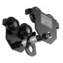 Carro manual VEVOR, construcción de acero negro, diseño de doble rueda, componentes de hardware robustos.