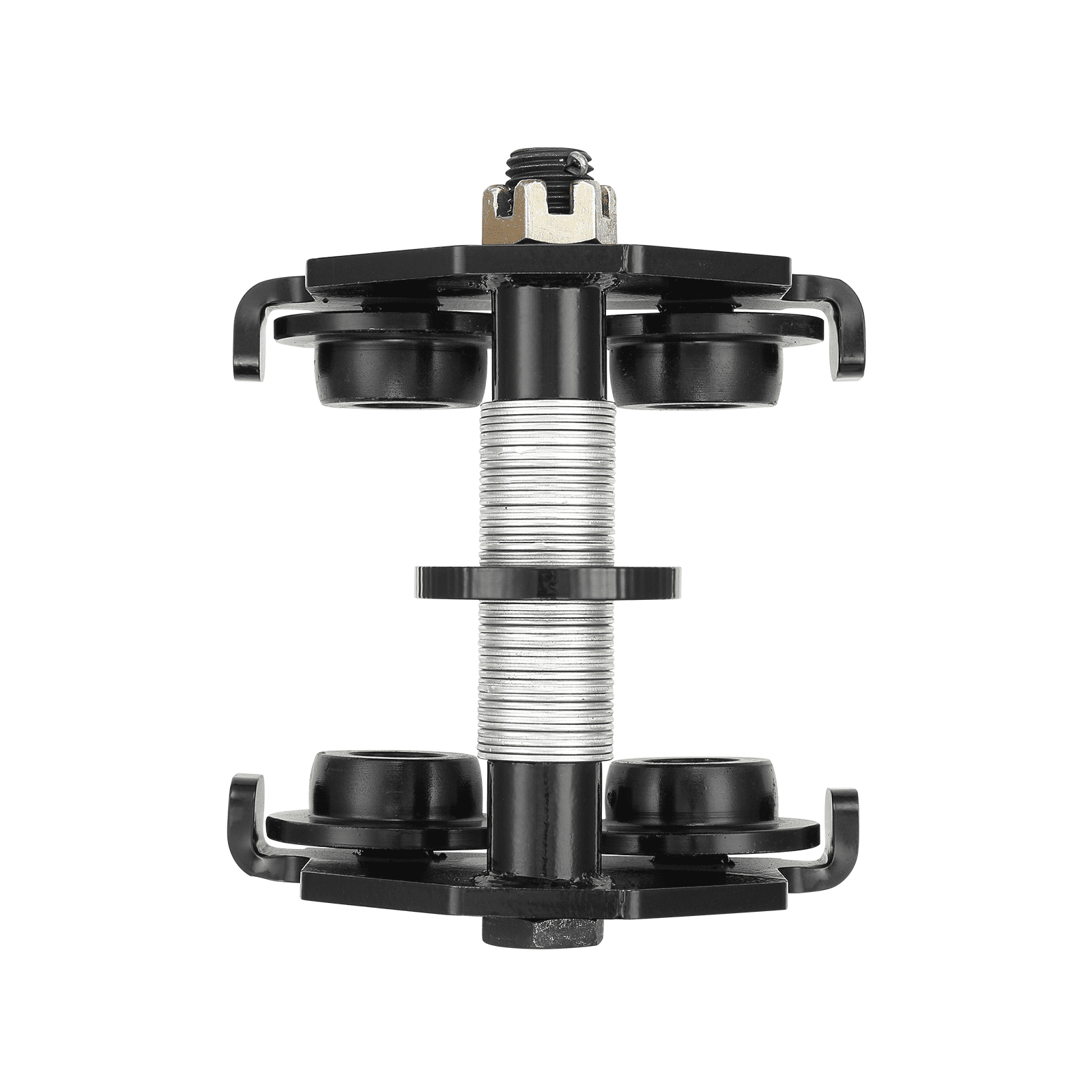 VEVOR Carro manual, capacidad de carga de 4400 lbs/2 toneladas, carro de viga de empuje con ruedas dobles, ajustable para ancho de brida de viga en I de 2.5" a 7", polipasto de garaje de acero de alea