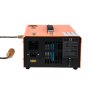 Compresor de aire PCP VEVOR naranja y negro con panel de control y conectores de alimentación.