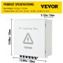VEVOR PV Combiner Box, 6 String, Solar Combiner Box con fusible de corriente nominal de 15 A, disyuntor de 125 A, pararrayos y conector solar, para sistema de panel solar de red de encendido/apagado, resistente al agua IP65