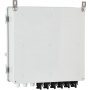 Caja combinadora fotovoltaica VEVOR, exterior blanco, múltiples conexiones en la parte inferior