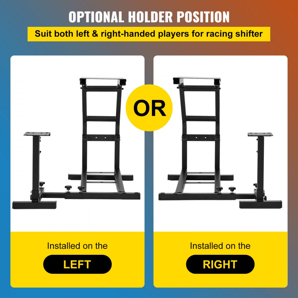 VEVOR Soporte para volante de carreras con altura ajustable para cabina de simulador de carreras compatible con volante de carreras Logitech G25, G27, G29, G920 y pedales no incluidos.
