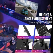 Soporte de Volante de Carrera para Logitech G920 Soporte Plegable Negro