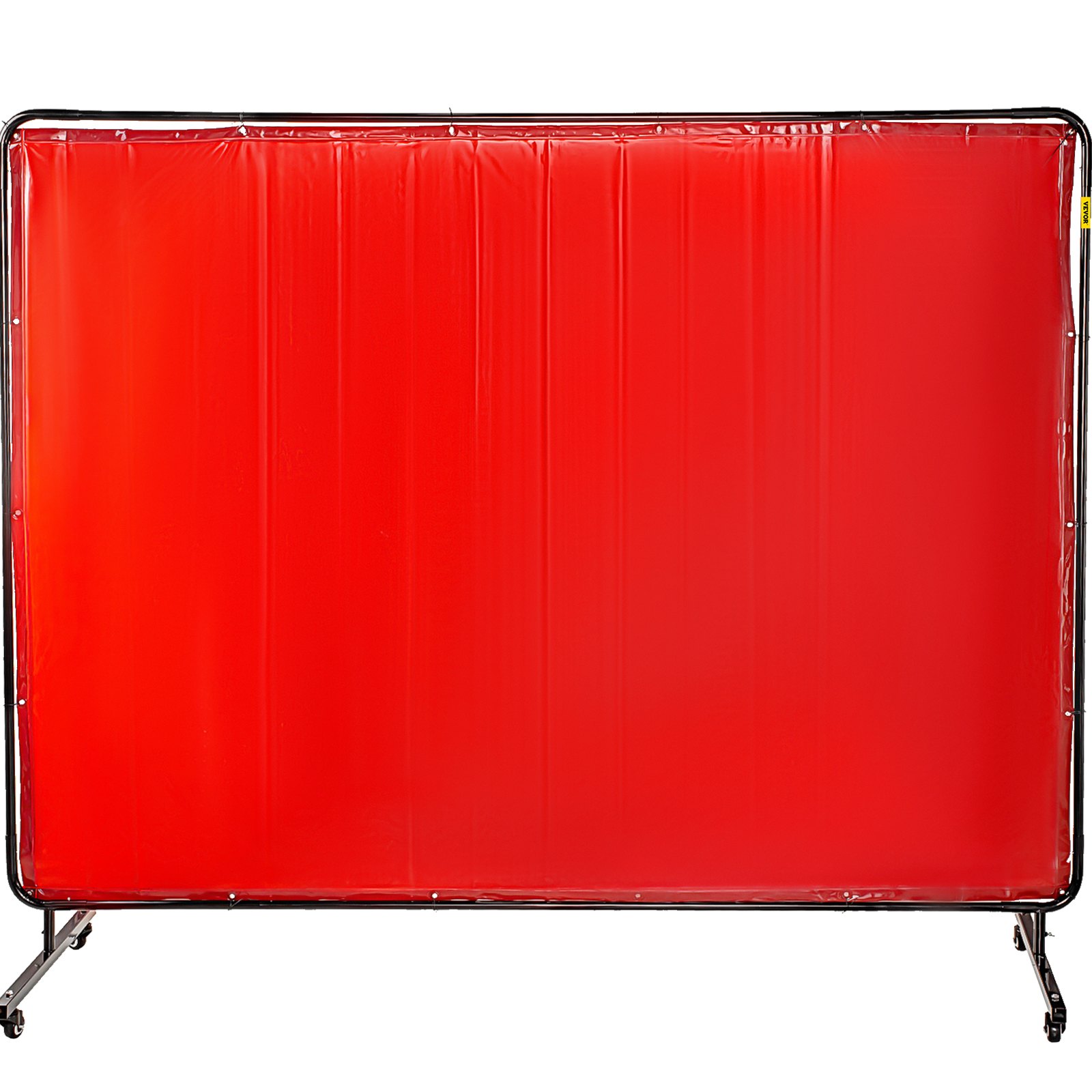 Cortinas de Soldadura Pantallas de Soldadura Vinilo Ignífugo de 6 'x 8' (183cm x 244cm) con Marco Rojo