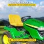 Asiento universal para tractor VEVOR, respaldo alto industrial, asiento de repuesto de PVC para cortacésped y jardín, con orificio de drenaje y marco de acero, asiento compacto para carretilla elevadora, compatible con excavadoras, cortacéspedes y montacargas, amarillo