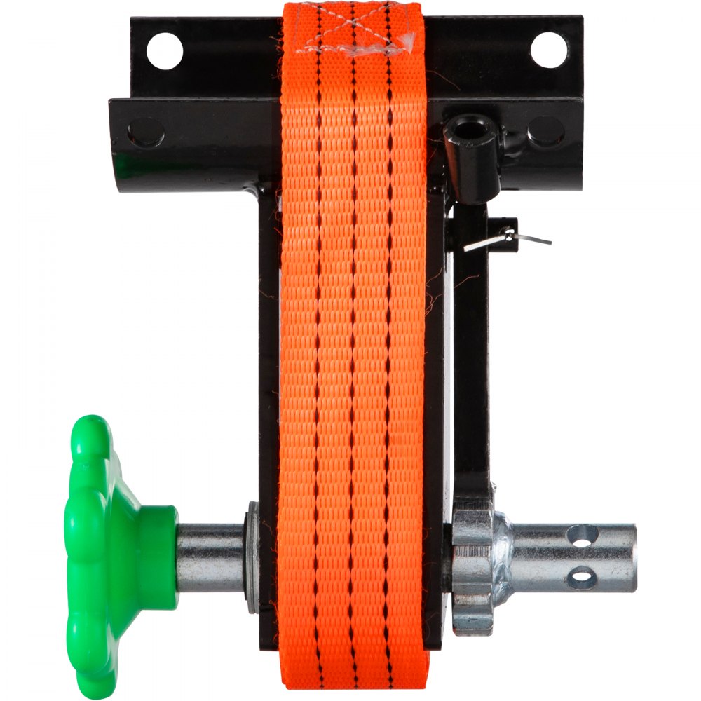 VEVOR Estante para Escalera de Acero con Trinquete de 2" de Tubo Redondo con Capacidad 1000 lbs, Resistente, Negro, 2 Herramientas de Sujeción Seguras, Correas de Amarre, Montaje para Tubería