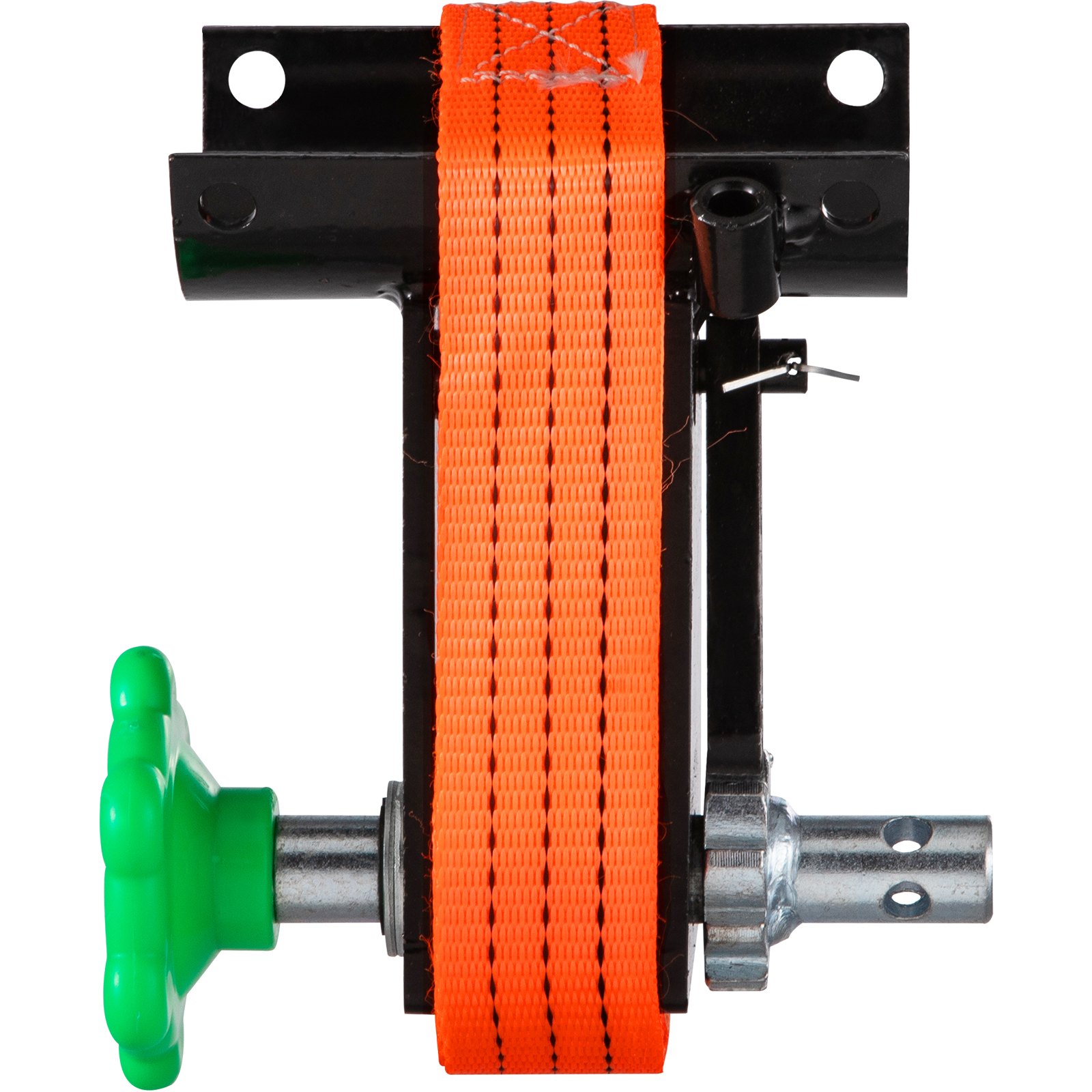 VEVOR Estante para Escalera de Acero con Trinquete de 2" de Tubo Redondo con Capacidad 1000 lbs, Resistente, Negro, 2 Herramientas de Sujeción Seguras, Correas de Amarre, Montaje para Tubería