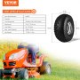 VEVOR Neumáticos para cortacésped, neumáticos para tractor de césped de 15 x 6-6 pulgadas, paquete de 2 conjuntos de neumáticos y ruedas, neumáticos para césped con cubo centrado de 3 pulgadas y tamaño de buje de 3/4 pulgadas, 16 adaptadores para cortacésped, tractores de césped