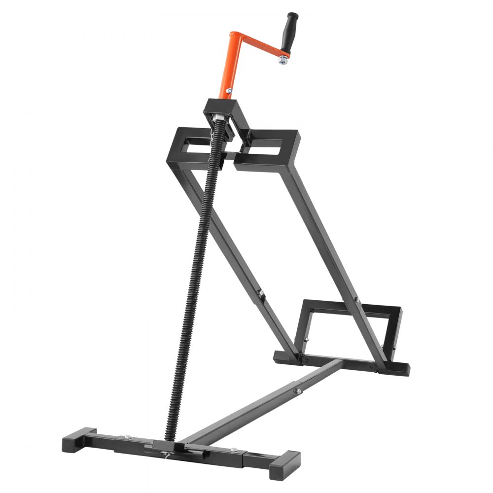 Gato elevador para cortacésped VEVOR, capacidad de peso de 400 kg, gato telescópico de mantenimiento con manivela y mango para herramientas eléctricas, elevador plegable para cortacéspedes y tractores de jardín, color negro