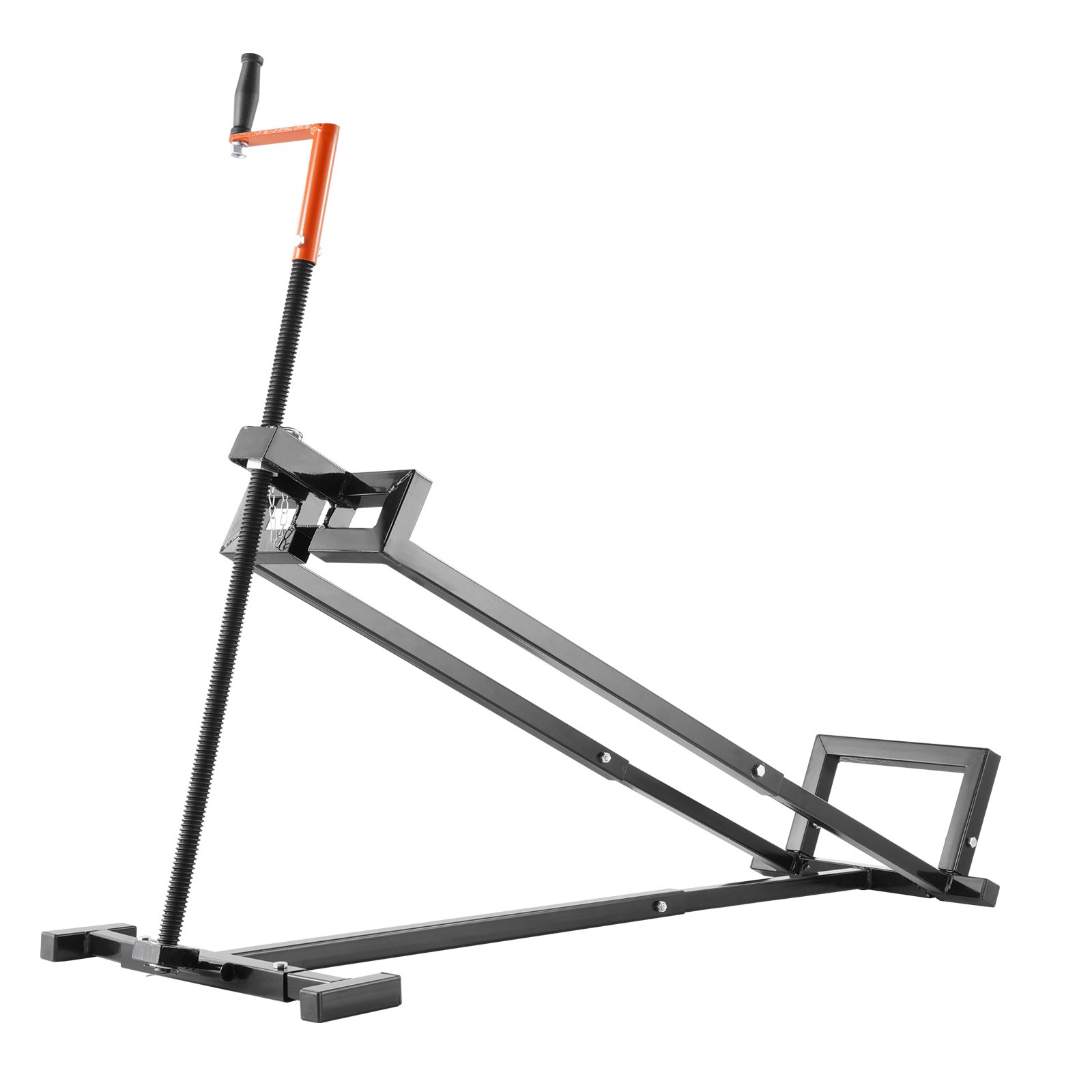 Gato elevador para cortacésped VEVOR, capacidad de peso de 400 kg, gato telescópico de mantenimiento con manivela y mango para herramientas eléctricas, elevador plegable para cortacéspedes y tractores de jardín, color negro