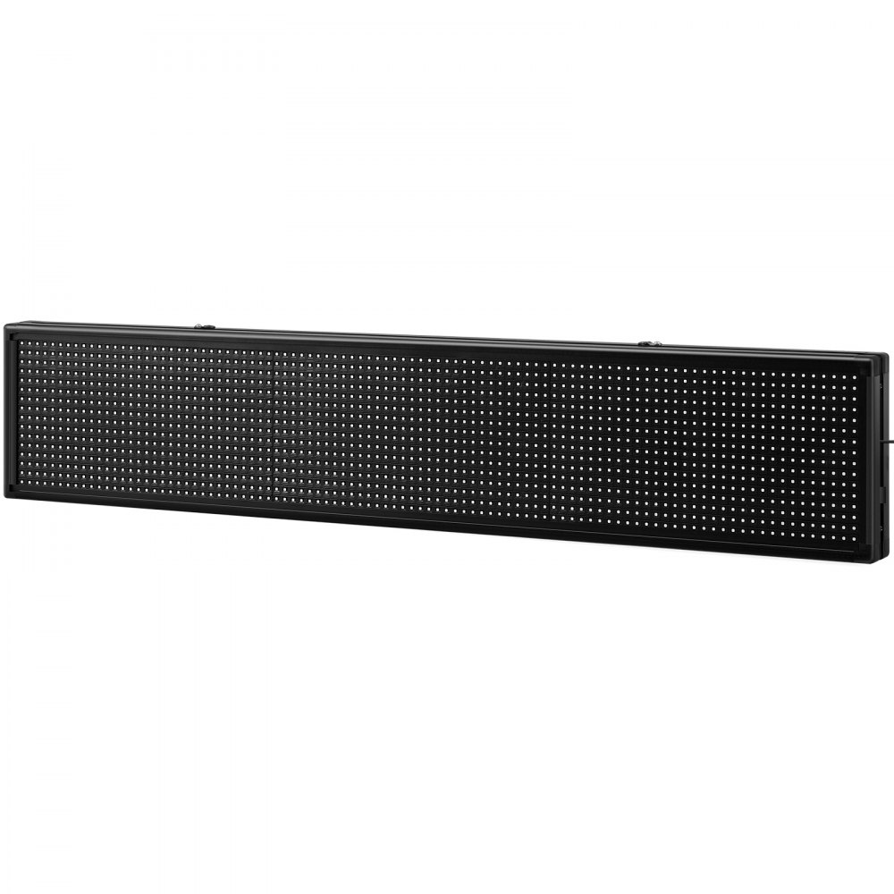 Letrero LED VEVOR con marco rectangular negro y pantalla de matriz LED densa.