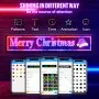 Letrero LED VEVOR que muestra &quot;Feliz Navidad&quot; con opciones de personalización en teléfonos inteligentes.