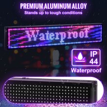 VEVOR Letrero de Desplazamiento LED 40"x8" Letrero LED A Todo Color con USB