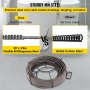 VEVOR Cable de limpieza de drenaje de 50 pies x 3/8 pulgadas cable de núcleo sólido cable de alcantarillado limpiador de cables de barrena de