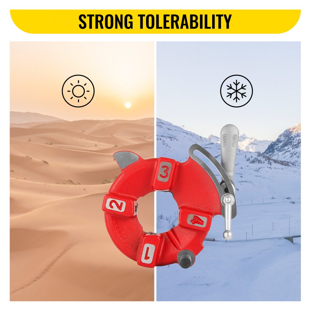 VEVOR 811A Cabezal de troquel de apertura automática universal apto para Ridgid 1/8-2 pulgadas 97075 NPT 300 535 Enhebrador de tubería Auto apertura rápida para diestros 300C 500 Cortador de carro