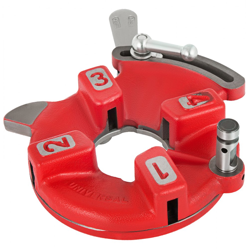 VEVOR 811A Cabezal de troquel de apertura automática universal apto para Ridgid 1/8-2 pulgadas 97075 NPT 300 535 Enhebrador de tubería Auto apertura rápida para diestros 300C 500 Cortador de carro