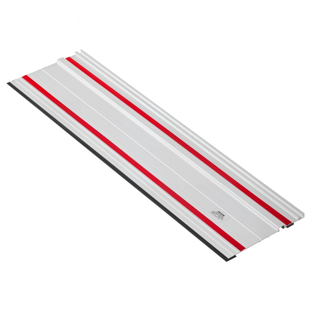 Riel guía para sierra de mesa VEVOR, rango de corte de 110 pulgadas, incluye 4 rieles guía de aluminio extruido de 27,5 pulgadas y 3 conectores, compatible con sierras de mesa Makita, Festool y WEN, para proyectos de carpintería.