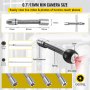 Cámara de alcantarillado VEVOR con lente de 17 mm, conector plegable y 6 leds para inspección de tuberías.