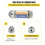 VEVOR 512HZ Sonda Conectores de 8/5" y 1/4-20" Localizador de drenaje rígido para localizar y detectar pequeñas alcantarillas y tuberías, plateado