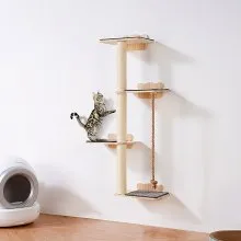 Estantes para gatos montados en la pared VEVOR con plataforma en forma de árbol Muebles para gatos en forma de árbol