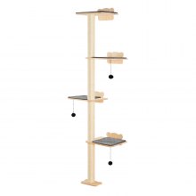 Estantes para gatos montados en la pared VEVOR con plataforma en forma de árbol, juego de muebles para gatos