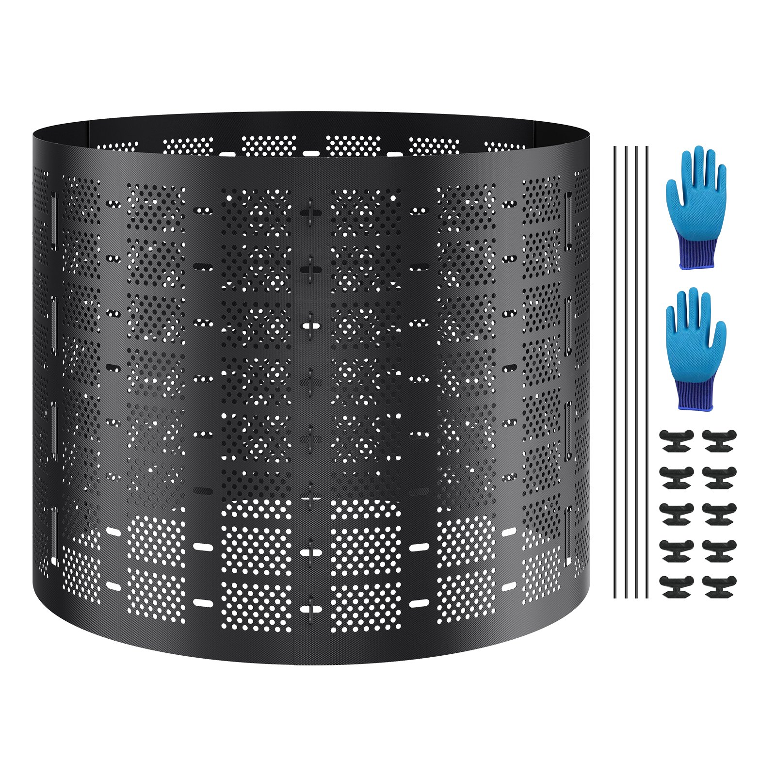 VEVOR Contenedor de compost de 220 galones, compostador expandible para exteriores, fácil de configurar y contenedor de compostaje de gran capacidad, creación rápida de suelo fértil