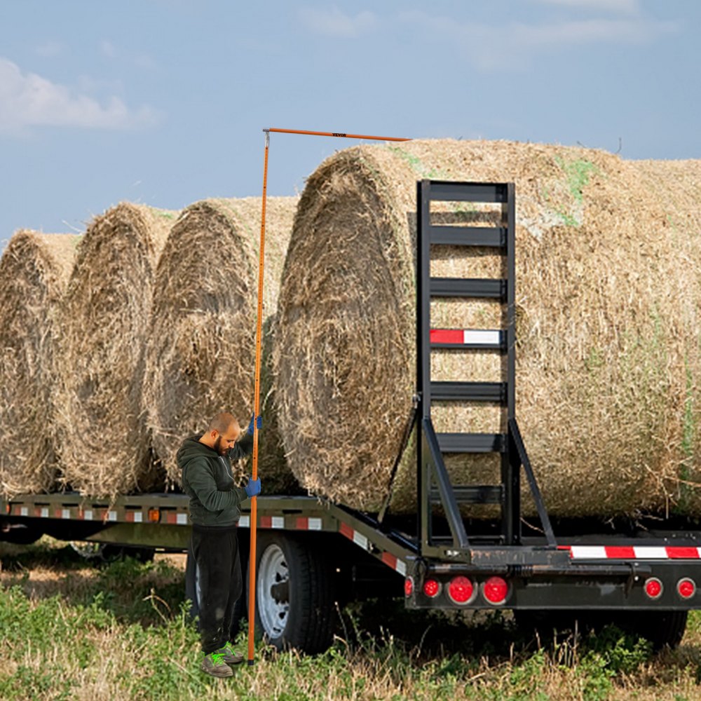 Varilla de medición de altura de carga VEVOR, varilla de altura de camión de fibra de vidrio resistente de 15 pies con poste ajustable, varilla de medición de altura de camión no conductora con bolsa de transporte, varilla de altura para camiones, transportadores de automóviles
