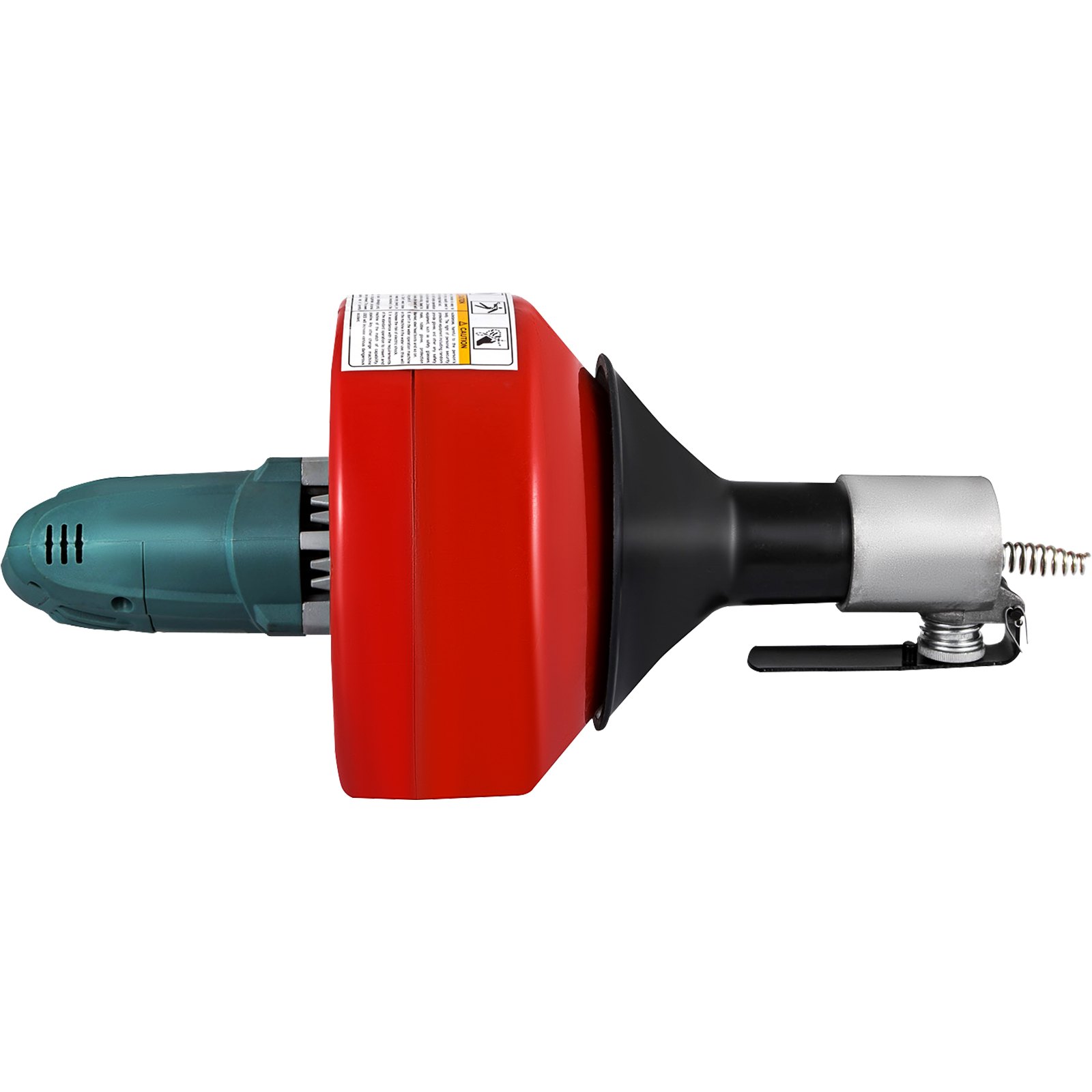 Limpiador de barrena de drenaje eléctrico VEVOR, máquina de serpiente de alcantarillado de cable de 26 pies x 1/3 pulgadas con guantes, herramienta de plomería portátil para desatascar tuberías de 0.8 a 2.6 pulgadas en fregaderos/tinas/inodoros/cocina, 700 W rojo