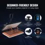 VEVOR Prensa de Calor 16x24, Máquina de Prensa de Calor de Potencia de 1700 W, Calentamiento Rápido, Máquina de Prensa de Calor de Alta Presión para Camisetas, Impresora de Sublimación Industrial Digital para Vinilo de Transferencia de Calor, Fácil de Usar, Negro