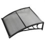 VEVOR Awnings for Door Entrance, 38 x 40 in, Exterior Front Door Window Awnings with Drainage & ABS Bracket, Rain Snow Sun Protection, Overhang Polycarbonate Door Canopy for Porch Patio, Smoky Gray