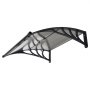 VEVOR Awnings for Door Entrance, 38 x 40 in, Exterior Front Door Window Awnings with Drainage & ABS Bracket, Rain Snow Sun Protection, Overhang Polycarbonate Door Canopy for Porch Patio, Smoky Gray