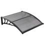 VEVOR Awnings for Door Entrance, 38 x 40 in, Exterior Front Door Window Awnings with Drainage & ABS Bracket, Rain Snow Sun Protection, Overhang Polycarbonate Door Canopy for Porch Patio, Smoky Gray
