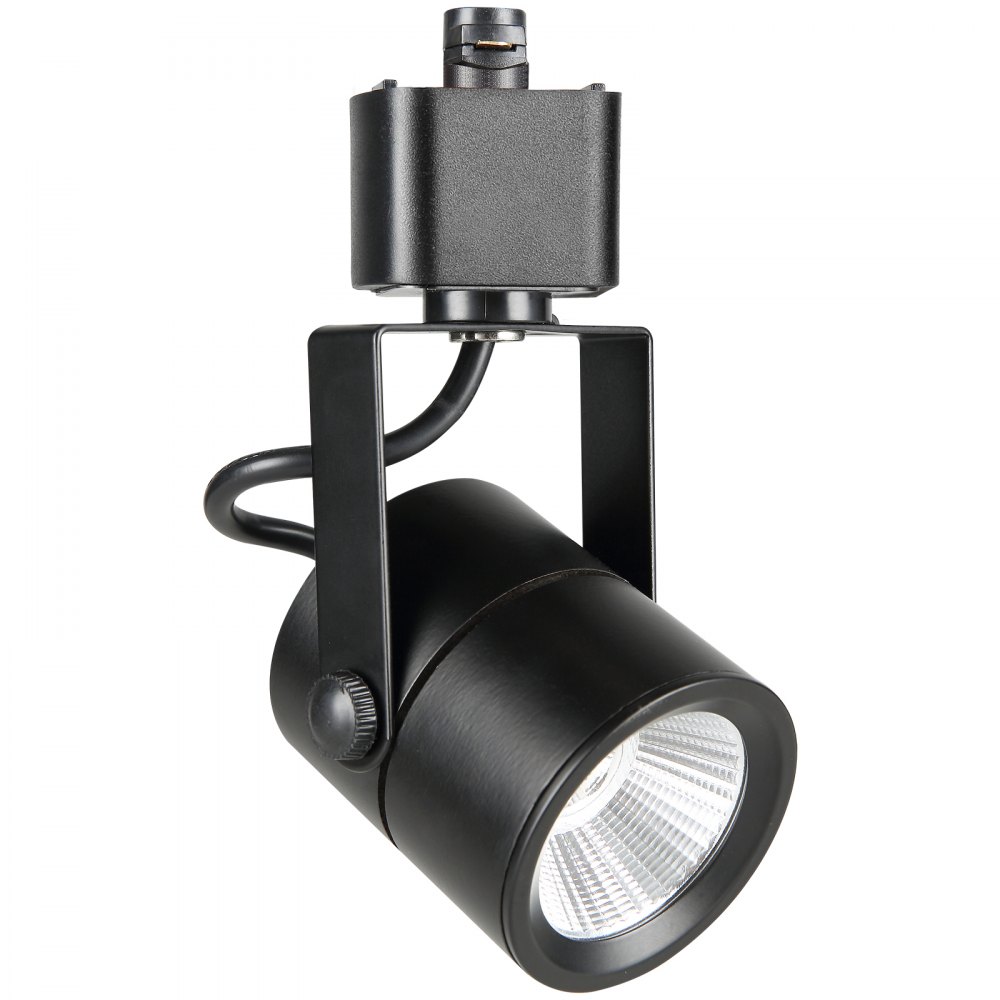 VEVOR 3 PCS Cabezales de Iluminación LED para Riel, 6,5 W, 3000 K, 470 lm, Cabezal de Iluminación Tipo H Regulable, Reproducción de Color Verdadero CRI85+, Ángulo de Inclinación Ajustable, Negro