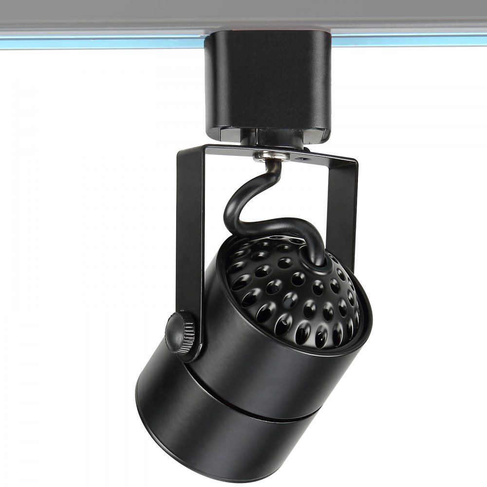VEVOR 3 PCS Cabezales de Iluminación LED para Riel, 6,5 W, 3000 K, 470 lm, Cabezal de Iluminación Tipo H Regulable, Reproducción de Color Verdadero CRI85+, Ángulo de Inclinación Ajustable, Negro