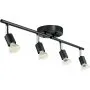 VEVOR Kit de iluminación de pista LED de 4 luces, foco de techo con brazos y cabezales de luz giratorios, accesorio de iluminación de pista de 24,8 pulgadas, incluye 4 bombillas GU10 3000 K para exposición en interiores, cocina, sala de estar