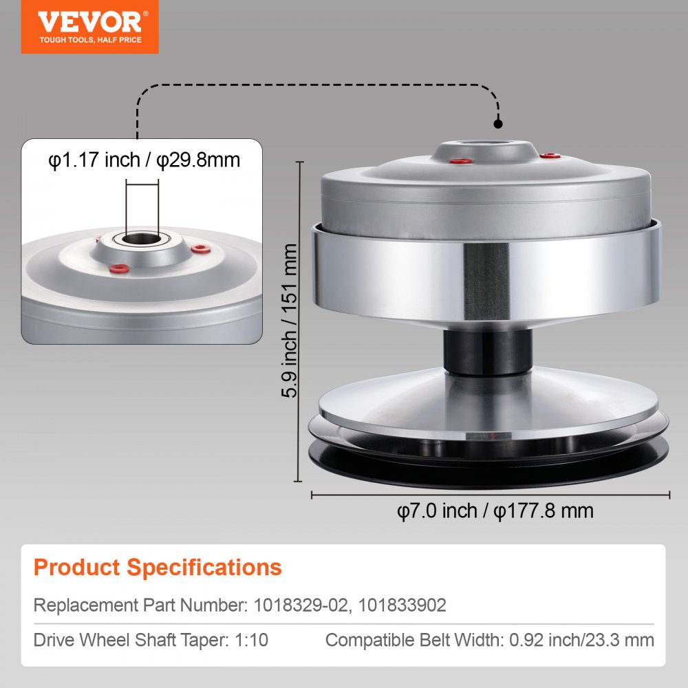 VEVOR Embrague de Transmisión para Carrito de Golf, para Club Car DS (Modelos 1997-2015 y Precedent 2004-2015), Conjunto de Embrague de Transmisión Primaria, Reemplazo n.° 1018329-02/101833902