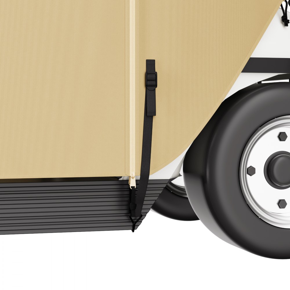 Cubierta para carrito de golf VEVOR, con Fairway Deluxe de 4 lados, 300D impermeable y ventanas transparentes, compatible con carritos de golf de 2+2 plazas (techo de hasta 78,7'' de largo).