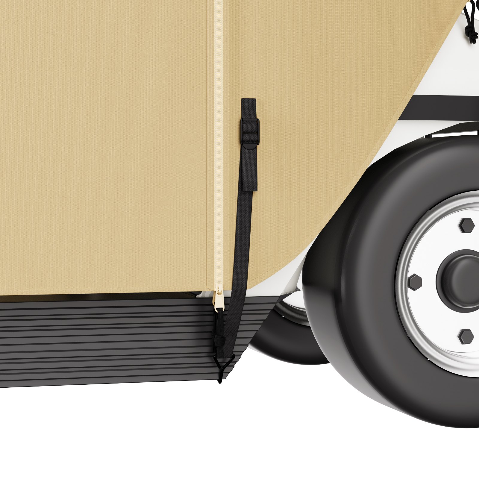 Cubierta para carrito de golf VEVOR, con Fairway Deluxe de 4 lados, 300D impermeable y ventanas transparentes, compatible con carritos de golf de 2+2 plazas (techo de hasta 78,7'' de largo).