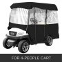 4 Pasajeros Cubierta del Carro de Golf Recinto de Conducción Puerta Enrollable Impermeable para Personas