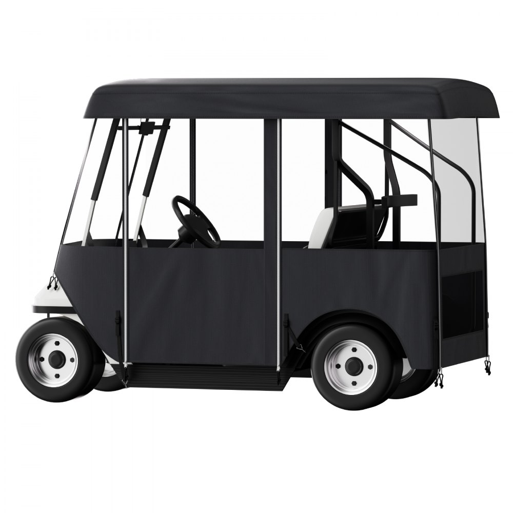 VEVOR - Funda para carrito de golf de 86'', para 4 personas, Fairway Deluxe de 4 lados, impermeable 300D con ventanas transparentes, compatible con carritos EZGO, Club Car y Yamaha de 4 plazas