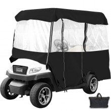 4 Pasajeros Cubierta del Carro de Golf Recinto de Conducción Puerta Enrollable Impermeable para Personas