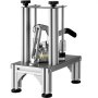 Cortador de papas fritas comercial VEVOR con 4 cuchillas de repuesto, cuchillas de 1/4″ y 3/8″, cortador de dados fácil, rebanador de 6 gajos y descorazonador de manzanas de 6 gajos, cortador de papas con limón para papas fritas con bandeja y asa.