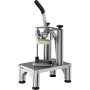Cortador de papas fritas comercial VEVOR con 4 cuchillas de repuesto, cuchillas de 1/4″ y 3/8″, cortador de dados fácil, rebanador de 6 gajos y descorazonador de manzanas de 6 gajos, cortador de papas con limón para papas fritas con bandeja y asa.