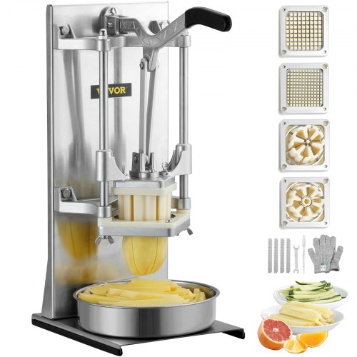 VEVOR Commercial Vegetable Dicer French Fry Cutter con 4 cuchillas Wedge Slicer