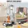VEVOR Cortador de fruta Cortador de cebolla Cortador de Verdura Cortador de patatas fritas comercial con 4 cuchillas, cortador de cuña