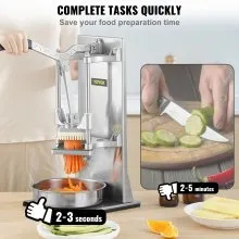 VEVOR Cortador de fruta Cortador de cebolla Cortador de Verdura Cortador de patatas fritas comercial con 4 cuchillas, cortador de cuña