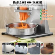 VEVOR Cortador de fruta Cortador de cebolla Cortador de Verdura Cortador de patatas fritas comercial con 4 cuchillas, cortador de cuña