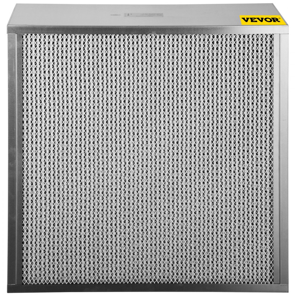 Filtro de repuesto VEVOR HEPA, filtro de CA de 24 x 24 x 11,5 pulgadas, filtro de aire plisado HEPA verdadero, filtro de aire de repuesto con marco galvanizado, filtro estándar 99,97 % compatible con filtro HEPA Novair 2000