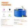 Manguera de agua caliente VEVOR de 9 m para vehículos recreativos, resistente al frío hasta -45 °C, autorregulable, diámetro interior de 16 mm con adaptador GHT de 19 mm, libre de plomo y BPA.